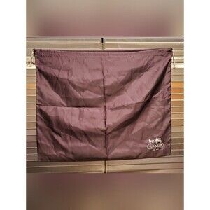 Coach Leatherware Plum Drawstring Dust Bag with White Logo
